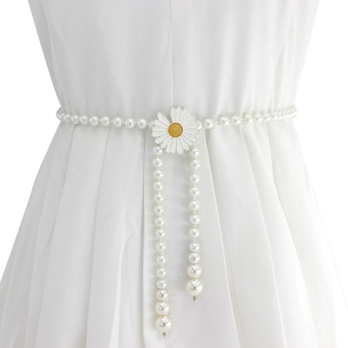 Women pearl flower chain - pearl,