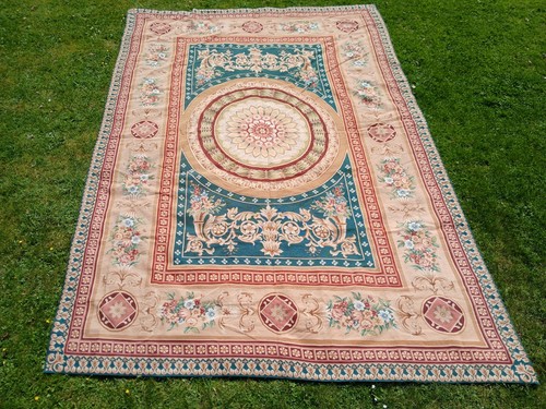 Aubusson flatweave rug large - aubusson,