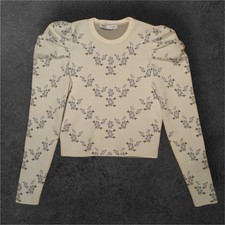 White/cream Zara top Flower