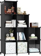 HOMIDEC Bookcase 9 Cube Storage Unit Book shelf, Storage Cubes Multi-Use DIY