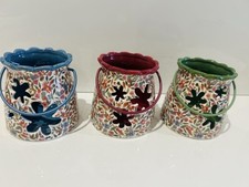 Next Floral moroccan style lantern set of three 