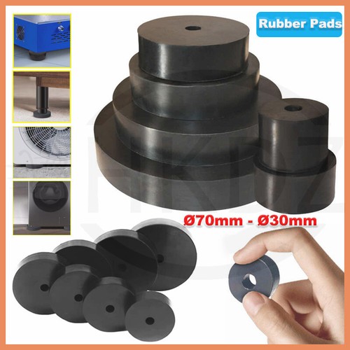 Black round rubber - round,
