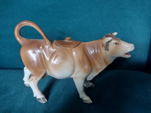 Vintage german porcelain brown - vintage,