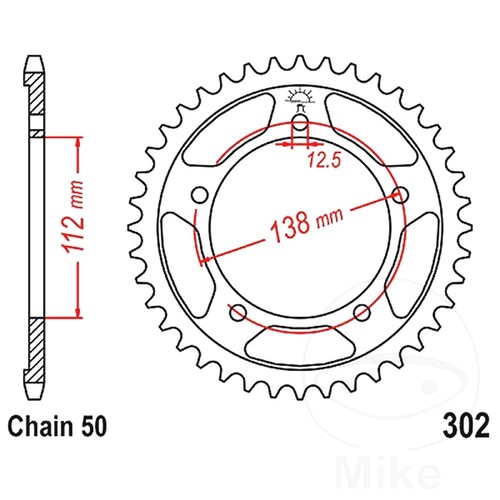Rear sprocket tooth 530 - jt,