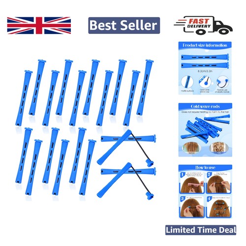 Medium size blue perm - blue, rods