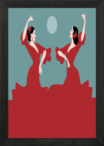 Salsa and tango dancing framed - salsa,