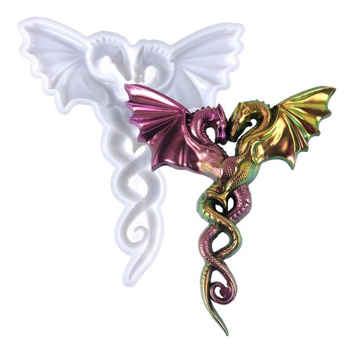 Dragon mold heart - 3d, heart-shaped