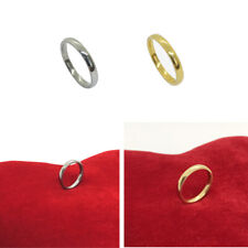 Wedding Band Ring 3 mm Plain Gold, Silver Men Women Solid Anti Tarnish S.Steell