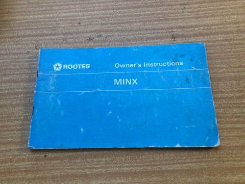 Hillman minx owner - minx, owner’s