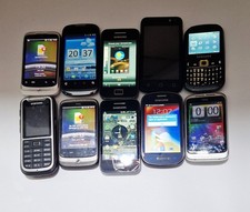 Joblot Of 10x Working & Untested Old Mobile Phones With Batteries Job Lot