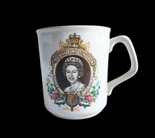 Britannia Designs Queen Elizabeth II Silver Jubilee Dartmouth White Mug