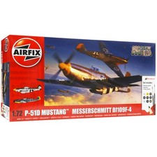 Airfix 1/72 P-51D Mustang vs Messerschmitt Model Kit Set