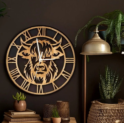 Highland cow wooden - cow,