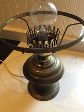 VINTAGE BRASS ELECTRIC TABLE