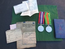 WW 2 WAR & DEFENCE MEDAL WITH