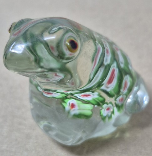 Murano millefiori glass frog - millefiori,