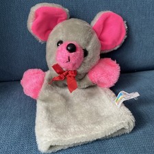 Vintage C&A Mouse Hand Glove Puppet Soft Plush Puppets Kid Childrens Toy