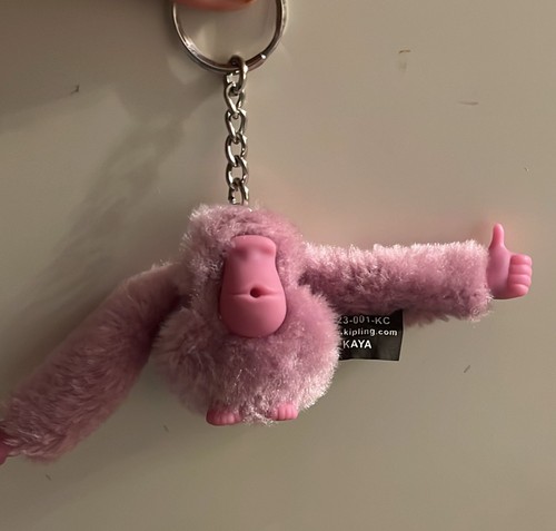 Pink kipling monkey keyring - kipling,