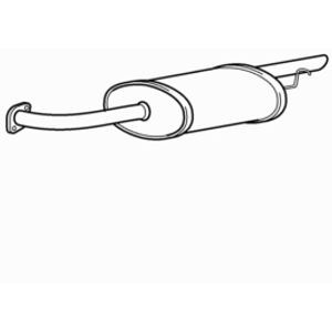 Quality rear exhaust silencer - rear,