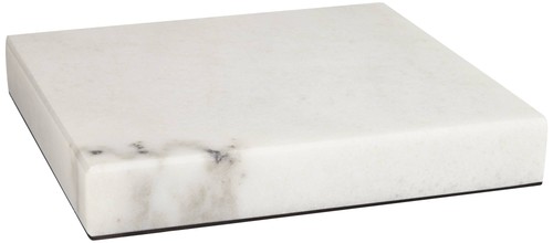 White marble square - marble, 8"