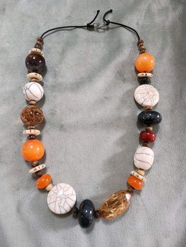 Chunky boho beaded - boho,