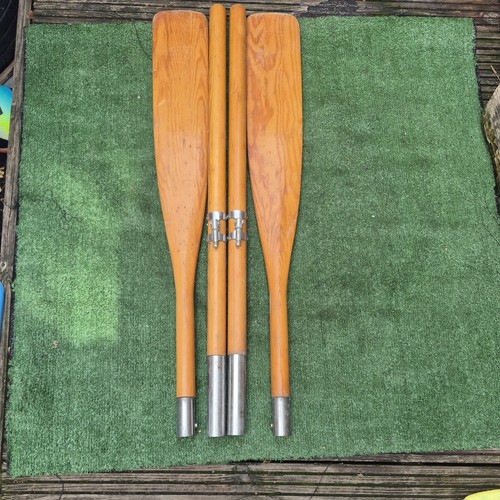 Vintage wooden oars - wooden, /