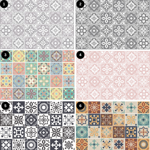 Walplus tile stickers - tile, 15x15