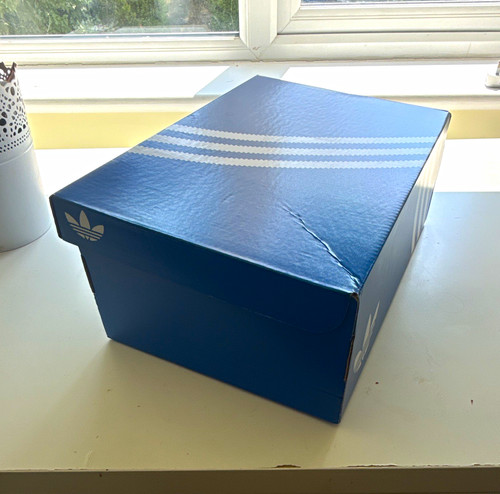 Adidas blue cardboard shoe box - adidas,