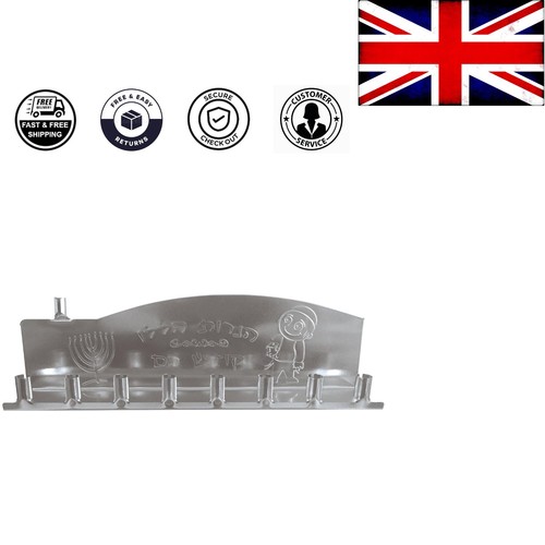 Sturdy silver tin menorah - sturdy,