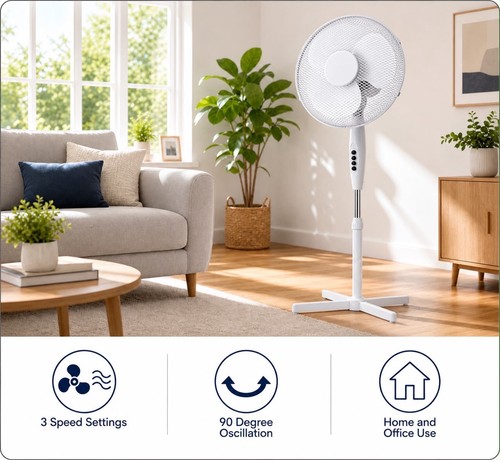 Pedestal stand fan - pedestal, 16''