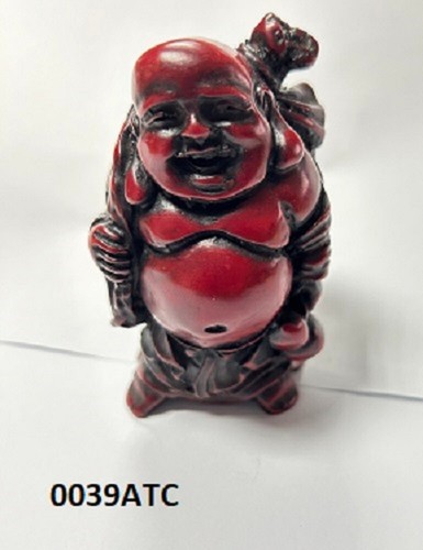 Buddha traveling figurine red - figurine,