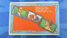 Vintage Comic Postcard 1917 Red Pillar Post Box THERE IS A LINK BETWEEN WE TWO