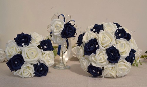 Navy ivory wedding - navy, &