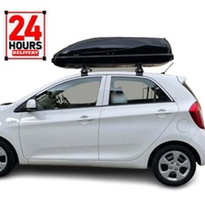 Gearzaar Car Top Roof Box 320L Big Huge Easy Gloss Black Camping - HIgh Quality
