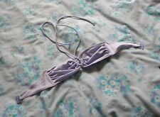 BNWOT Ocean Club Silver Lilac Bikini Top UK Size 8 Bandeau Strappy