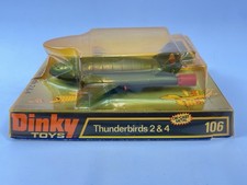 Vintage Thunderbird 2 & 4 Model Set Made By Dinky in 1976 - No. 106 & Box (2)