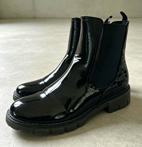 Black patent chelsea - patent, boots