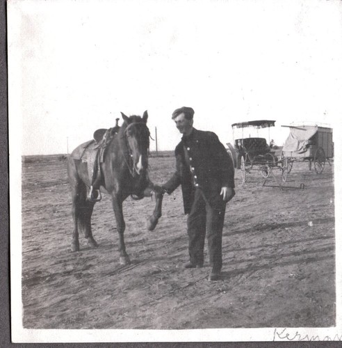 Vintage photograph men - vintage, horse