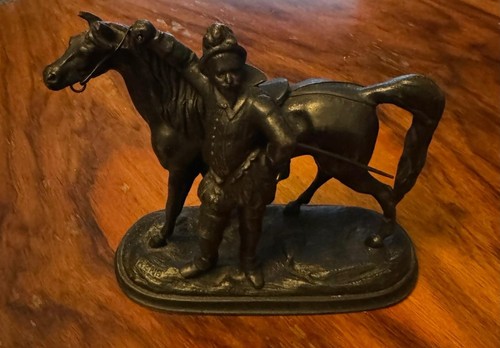 Cast bronze french cavalier - a,