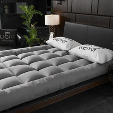 All Sizes Hotel Quality Mattress Topper 10cm Deep Thick Single Double King Super