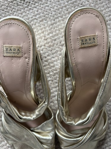 Zara gold sandals - zara,