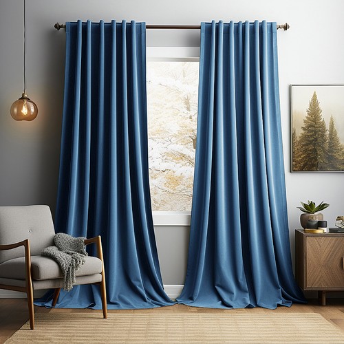 Luxury velvet curtains pair - velvet, of