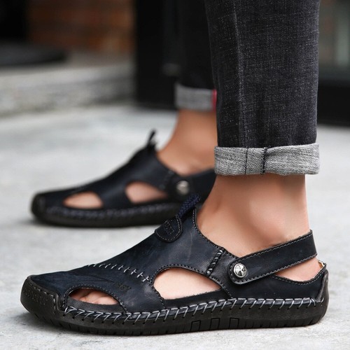 Mens leather summer sandals - mens,