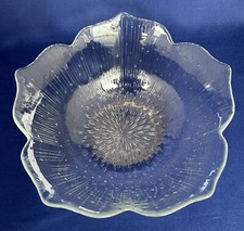 Vintage 1970s French Arcoroc Large Glass Lotus Flower Dessert/Salad Bowl VGC
