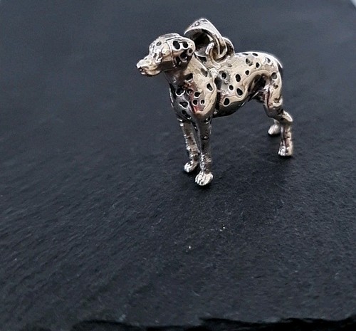 Sterling silver dalmatian - silver,