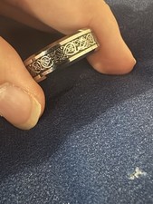 Celtic Style Tungsten Carbide Ring Size Y