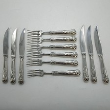 12 Pieces Housley 18/8 Stainless Steel Steak Knives and Folks