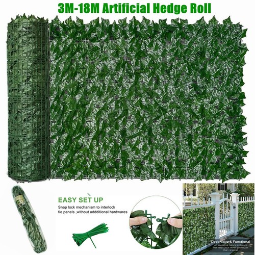 18m artificial ivy hedge green - 18m,