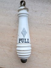 Antique Victorian ceramic and brass  high level cistern toilet pull
