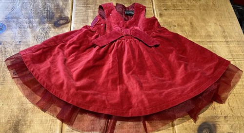 Girls red christening - christening, dress